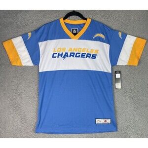 NFL Team Apparel Los Angeles Chargers T  Shirt Mens Small Blue White NFL NWT